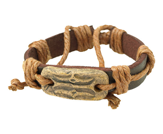 Bruin leren armband