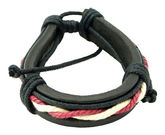 Leren armband met touw