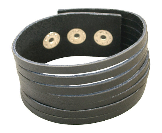 Zwart armband van leer