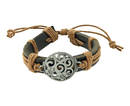 Zwart met bruin armband