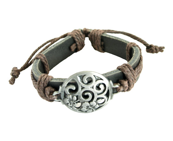 Zwart met bruin armband