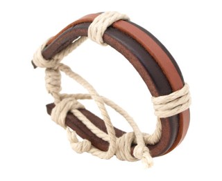 Bruin leren armband