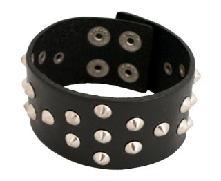 Zwart armband met punten